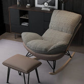 Leisure Rocking Chair - Light Luxury Design for Living Room & Balcony, Single Sofa Chair for Adult Naps, Snail Style