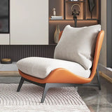 Upholstered Single Sofa Lounge Leisure Armless Lazy Chair Comfy Accent Chair for Living Room Bedroom Reading Room Recliner