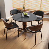 New High-end Home Round Table Home Antique Style Round Wood Slate Dining Table Hermoso Y Elegante Dining Room Furniture