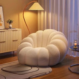 Creative Pumpkin Shape Single Lazy Sofa Bedroom Balcony Living Room Lounge Chair Detachable Washable Living Room Furniture