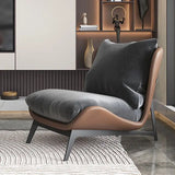 Upholstered Single Sofa Lounge Leisure Armless Lazy Chair Comfy Accent Chair for Living Room Bedroom Reading Room Recliner