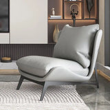 Upholstered Single Sofa Lounge Leisure Armless Lazy Chair Comfy Accent Chair for Living Room Bedroom Reading Room Recliner