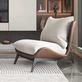 Upholstered Single Sofa Lounge Leisure Armless Lazy Chair Comfy Accent Chair for Living Room Bedroom Reading Room Recliner