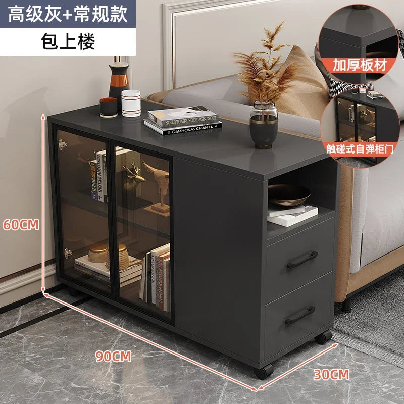 Transparent Beauty Living Room Cabinets Portability Handles Simple Storage Cabinet Display Cabinet Modern Vitrina Home Furniture