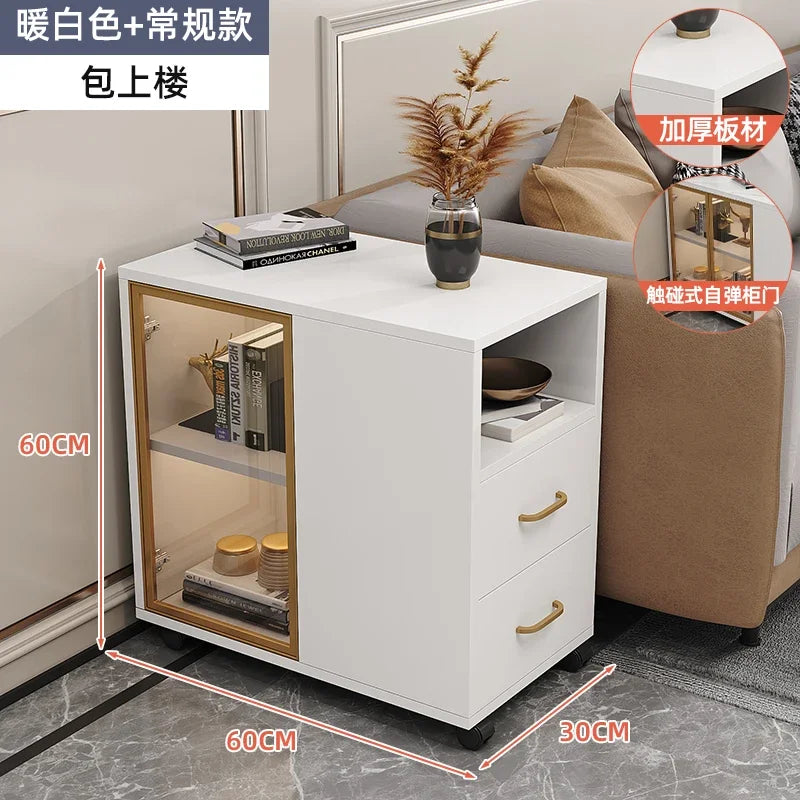 Transparent Beauty Living Room Cabinets Portability Handles Simple Storage Cabinet Display Cabinet Modern Vitrina Home Furniture