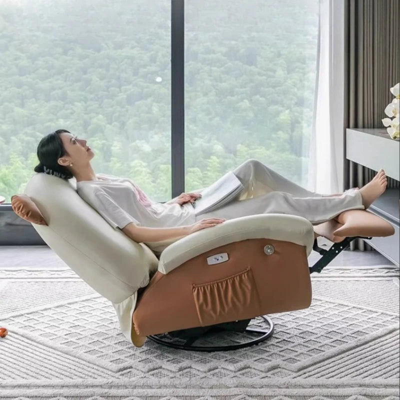 Electric Single Sofa Massage Rocking Chair Cream Wind Living Room Intelligent Leisure Lazy Sofa Can Sleep Chaise Lounge Sofa