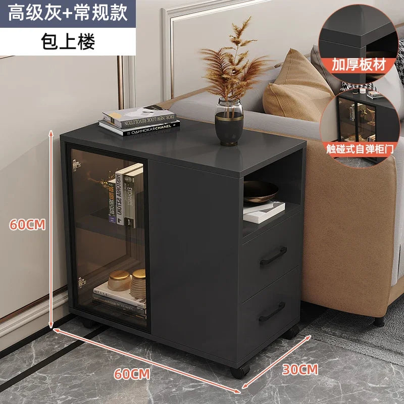 Transparent Beauty Living Room Cabinets Portability Handles Simple Storage Cabinet Display Cabinet Modern Vitrina Home Furniture