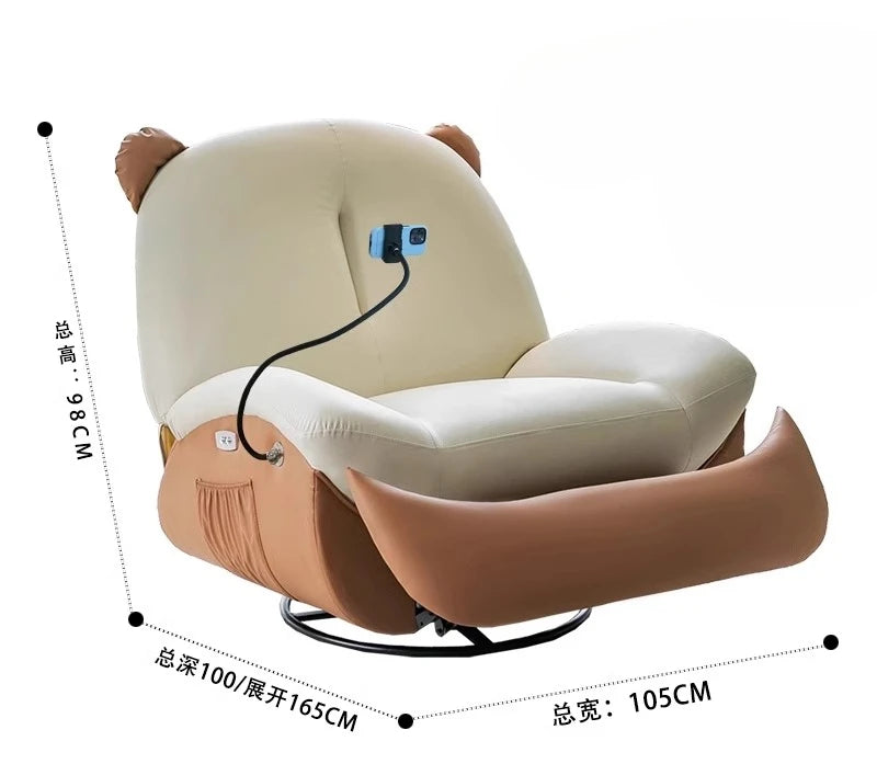 Electric Single Sofa Massage Rocking Chair Cream Wind Living Room Intelligent Leisure Lazy Sofa Can Sleep Chaise Lounge Sofa