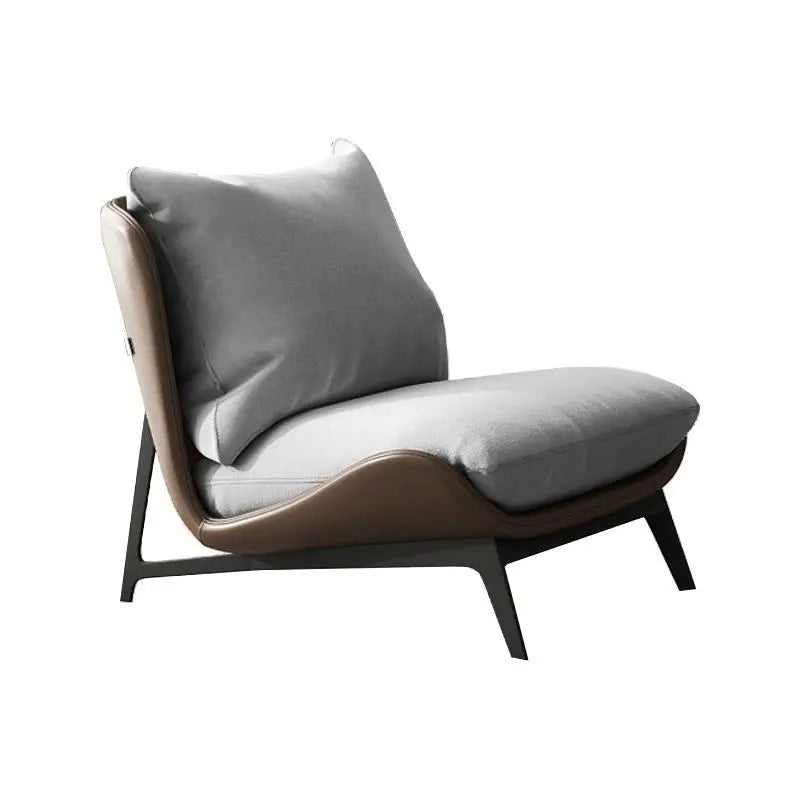 Upholstered Single Sofa Lounge Leisure Armless Lazy Chair Comfy Accent Chair for Living Room Bedroom Reading Room Recliner